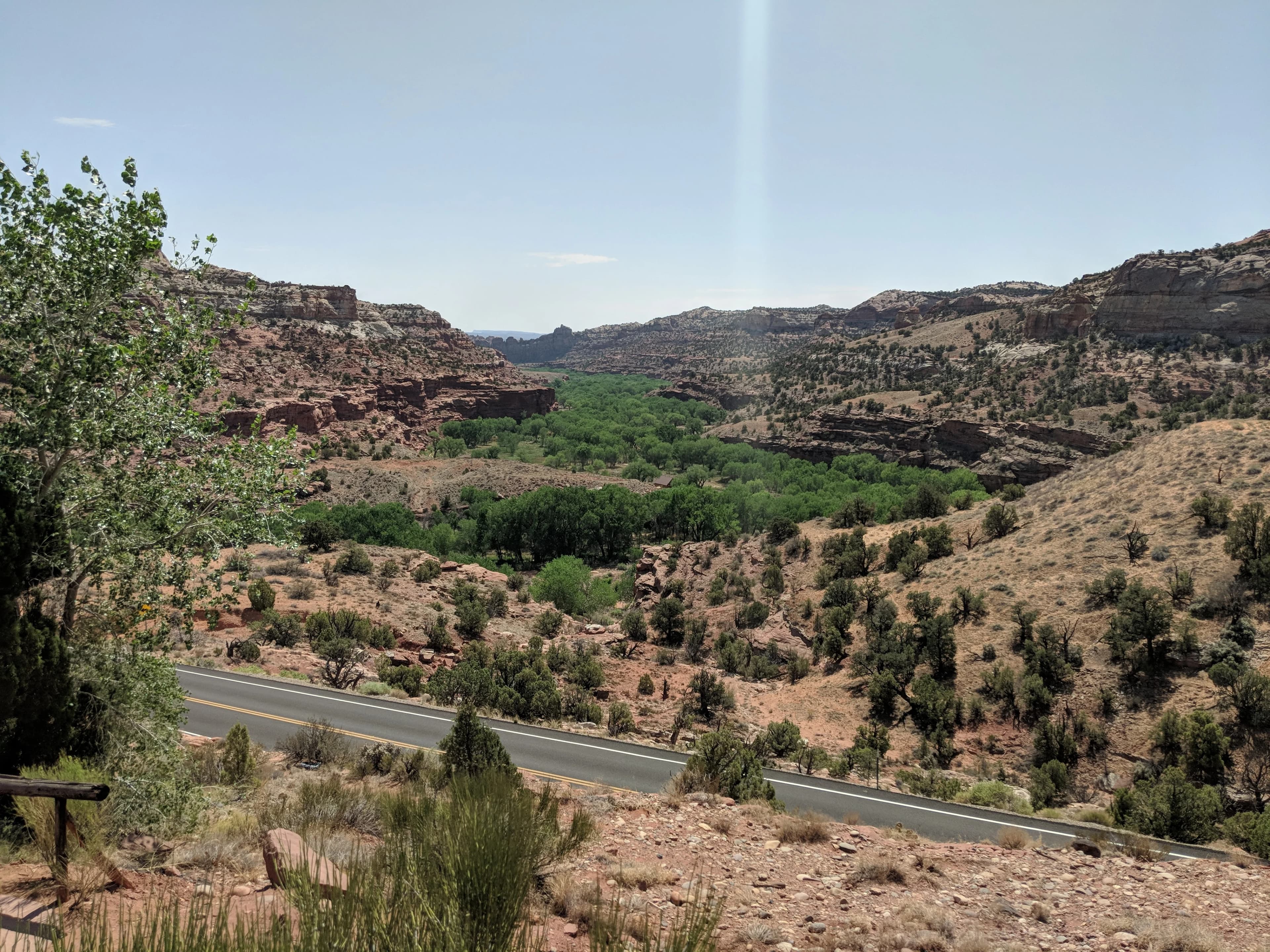 Scenic road trip landscape