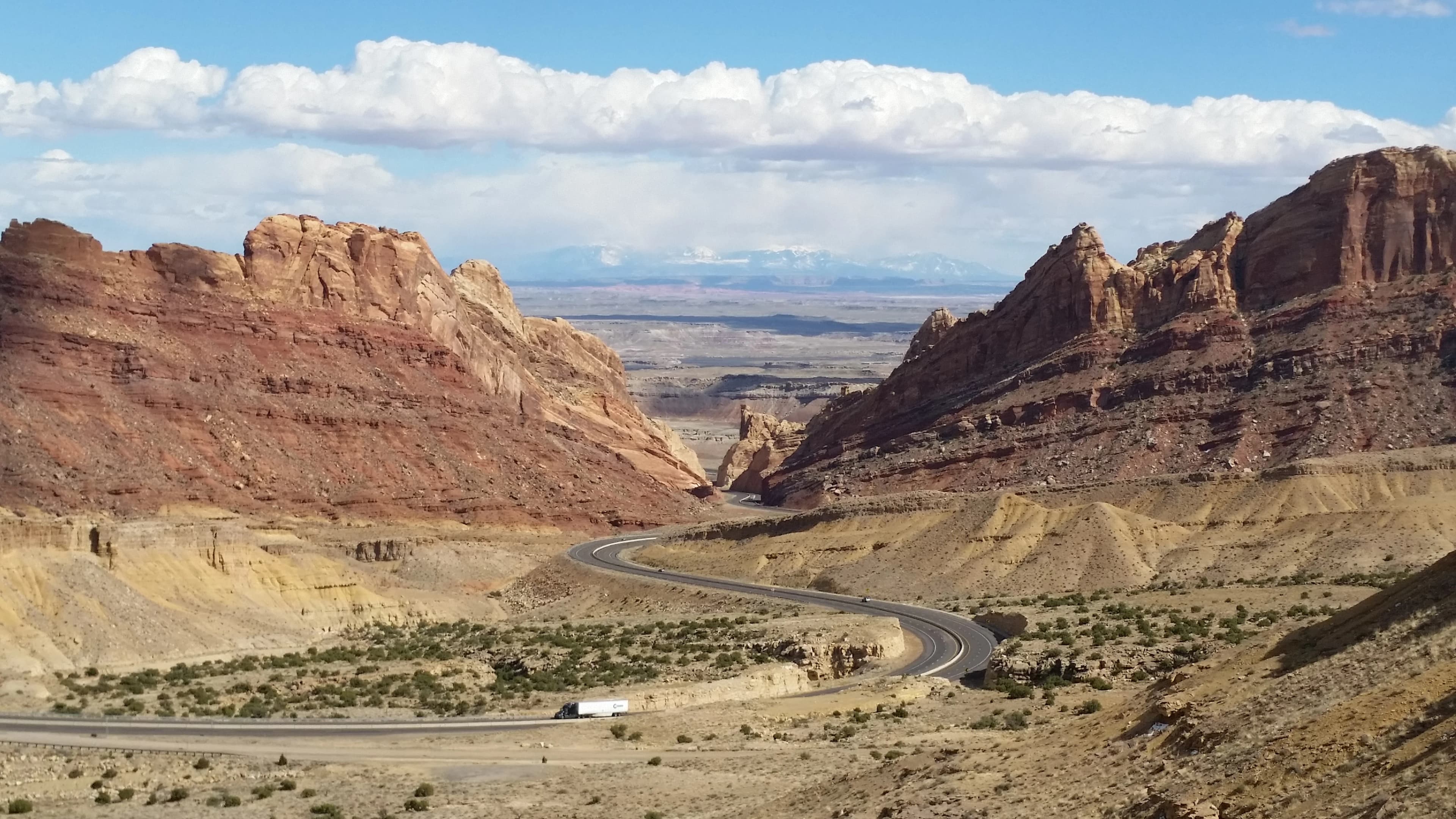 Scenic road trip landscape